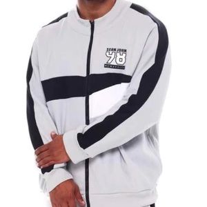 Big and Tall 5XB Sean John Track Jacket Color: Vapor/Blue